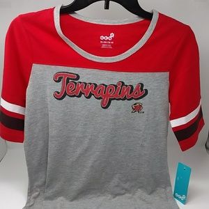NCAA GEN 2 Girls Maryland Terrapins 3/4 Sleeve Tee